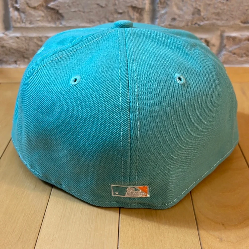 New Era 59Fifty Arizona Diamondbacks Fitted Hat Size 7 1/4  Orange UV Side Patch - Picture 2 of 5